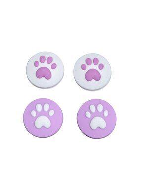 3/$20 New | Switch 4 Pack Purple White Cat Paw Joystick Thumb Grip Caps